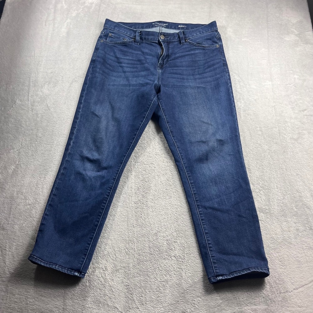Banana Republic Travel Jean Mens 35x32‎ Athletic Fit Blue Stretch Denim Pants